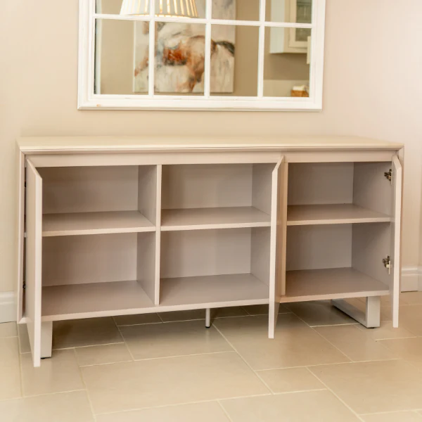 Oslo 3 Door Sideboard - Beige - Image 4