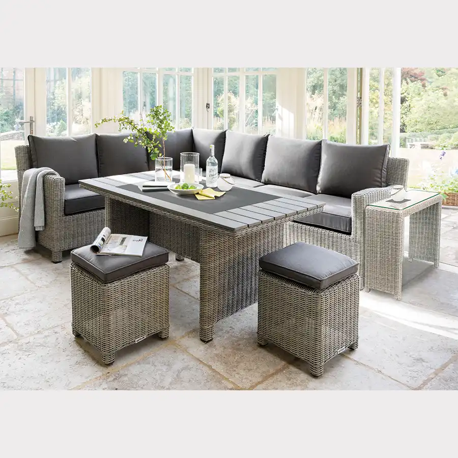 Palma Dark Oak Slat Top Table - Image 4