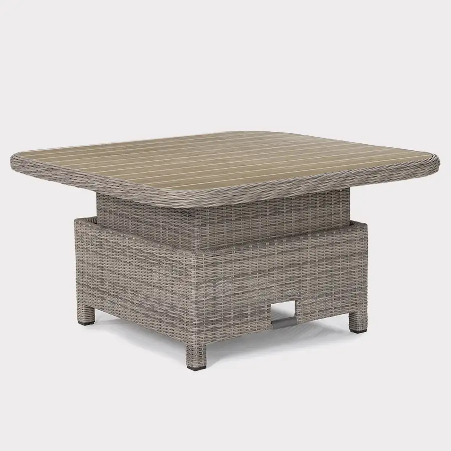 Palma Grande High/Low Table with Alu Slat Top - Image 3