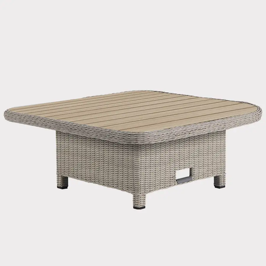 Palma Grande High/Low Table with Alu Slat Top - Image 4