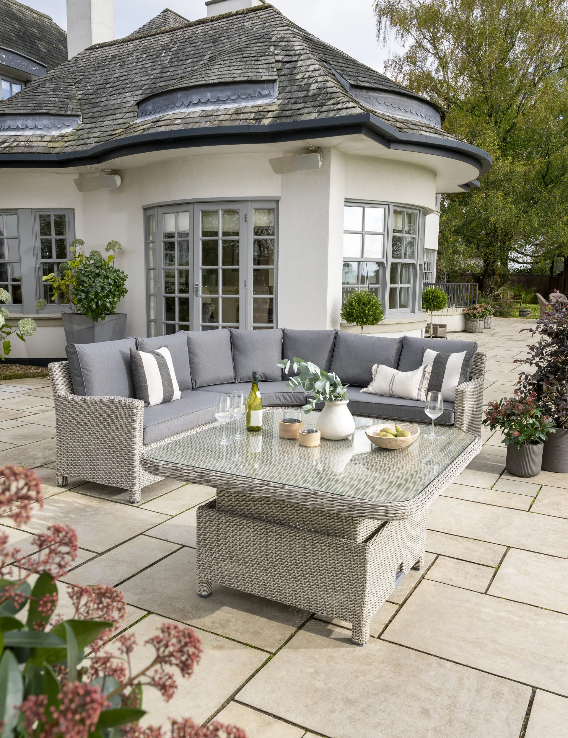 Palma Grande High/Low Table with Glass Top - Image 4
