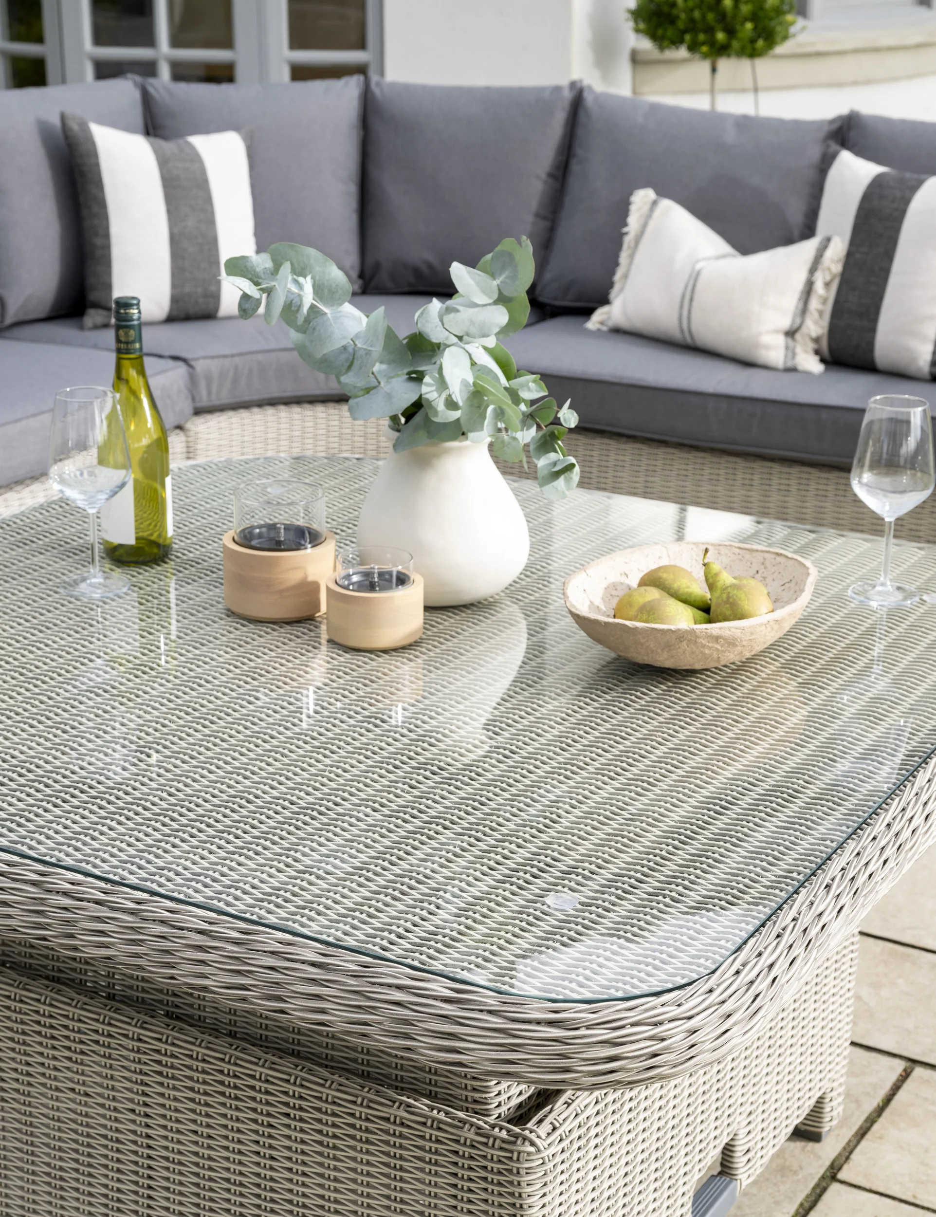 Palma Grande High/Low Table with Glass Top - Image 6