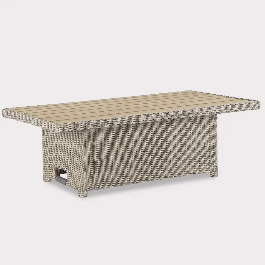 Palma High/Low Table with Alu Slat Top - Image 3