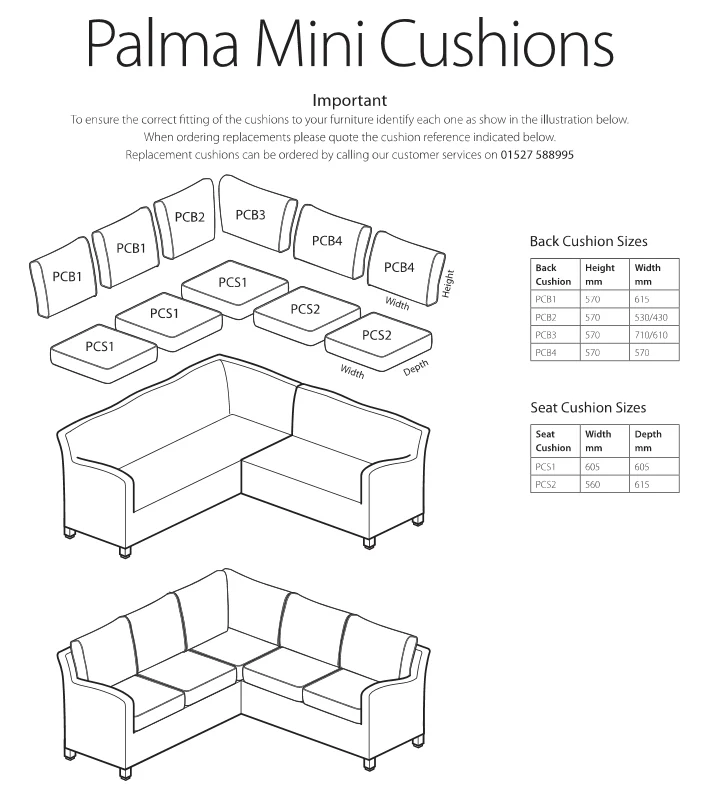 Palma Corner Seat Cushion / Cushion Cover PCS1 - Image 5