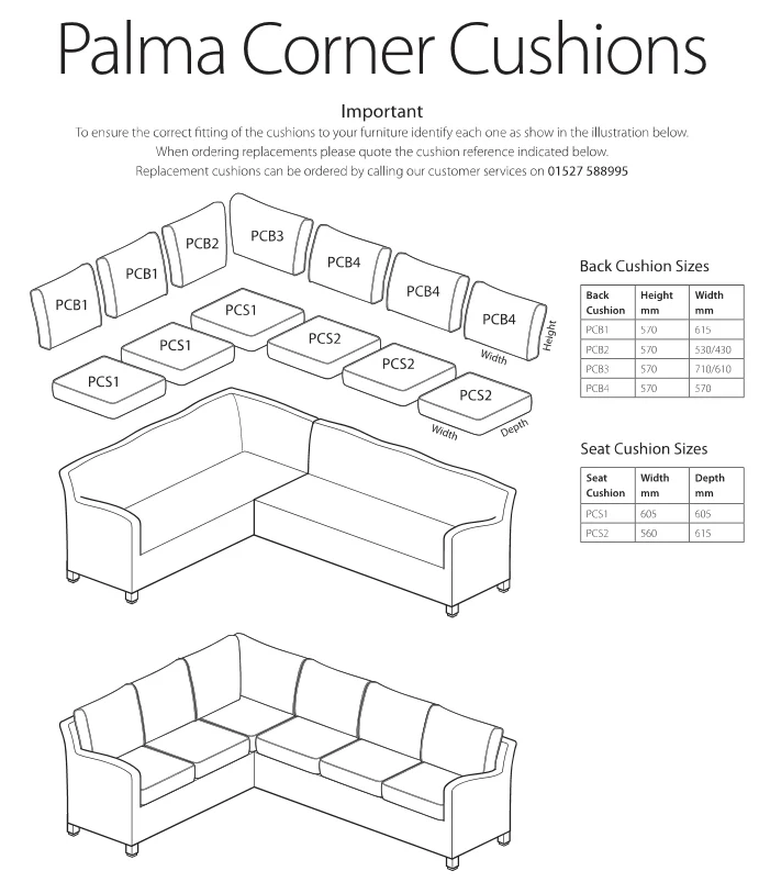 Palma Corner Seat Cushion / Cushion Cover PCS1 - Image 7