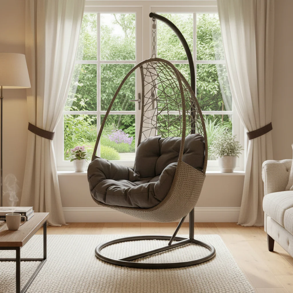 Palma Single Wicker Egg Chair - Image 4