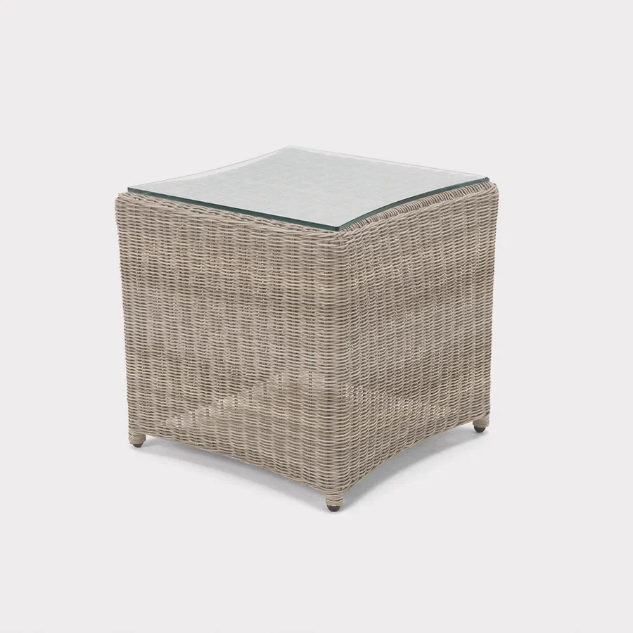 Palma Wicker Side Table 45x45cm - Image 3