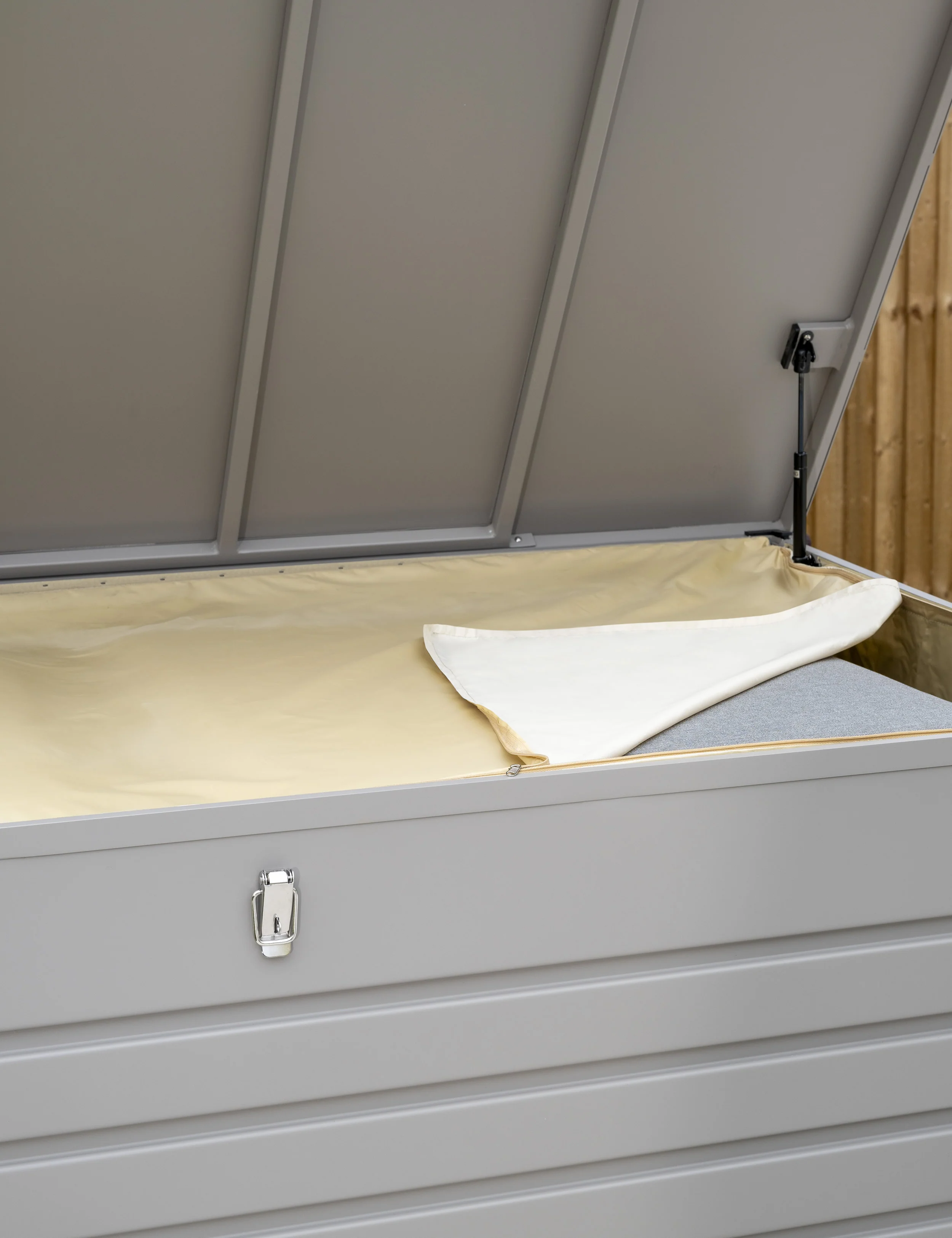 Pebble Large Storage Cushion Box Aluminium - Image 3