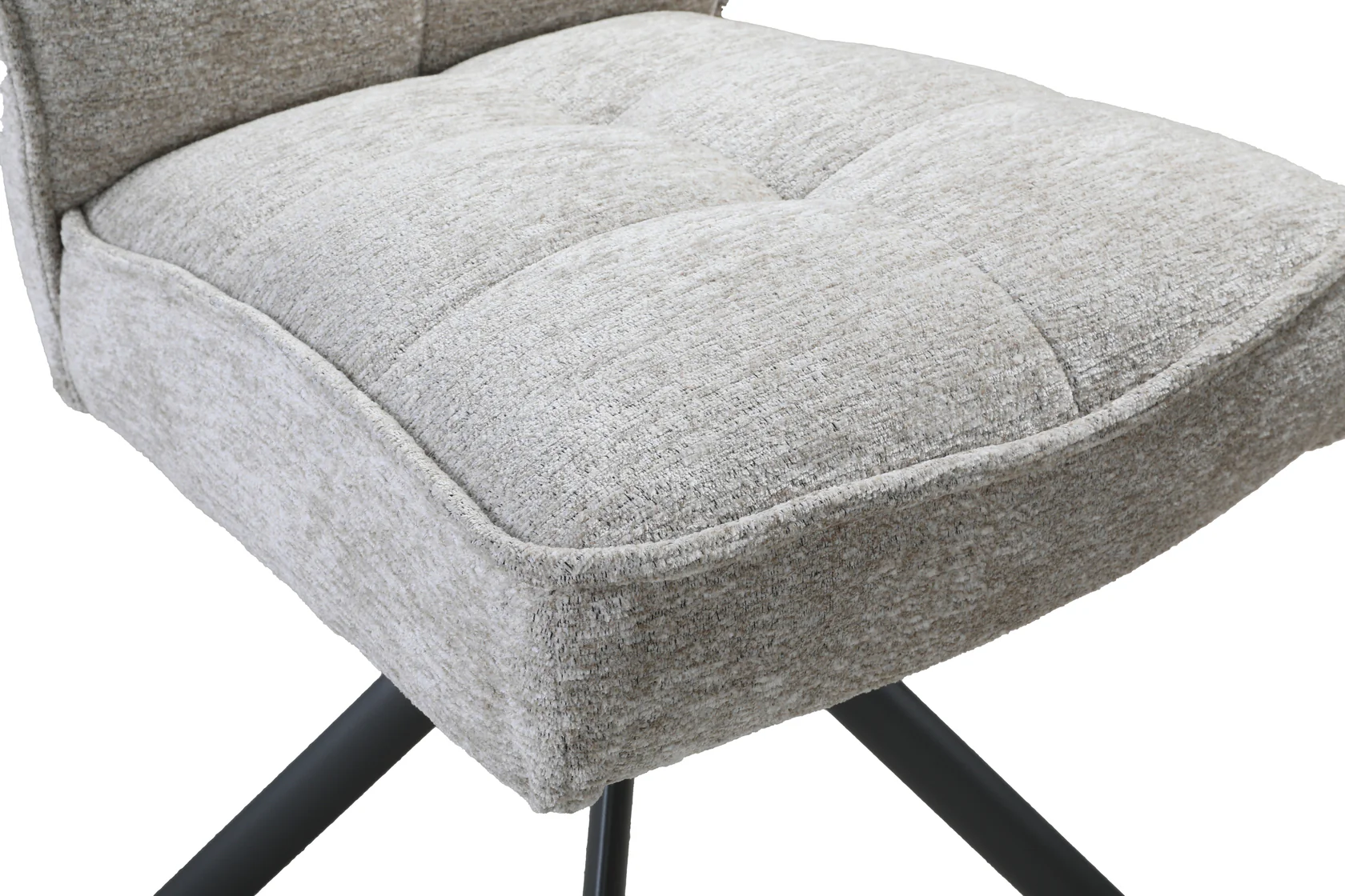 Rachel Auto Swivel Dining Chair with pocket sprung- Sand (pair) - Image 8