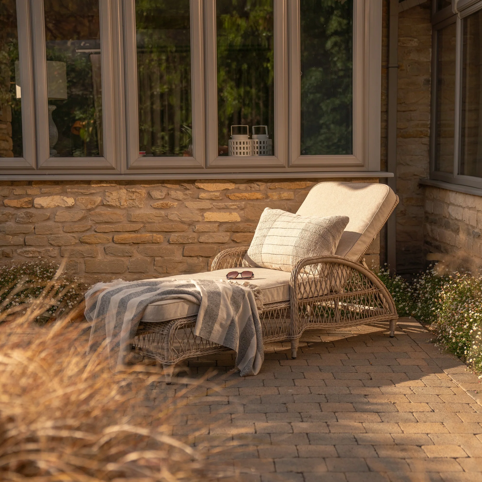 Sahara Wicker Sun Lounger