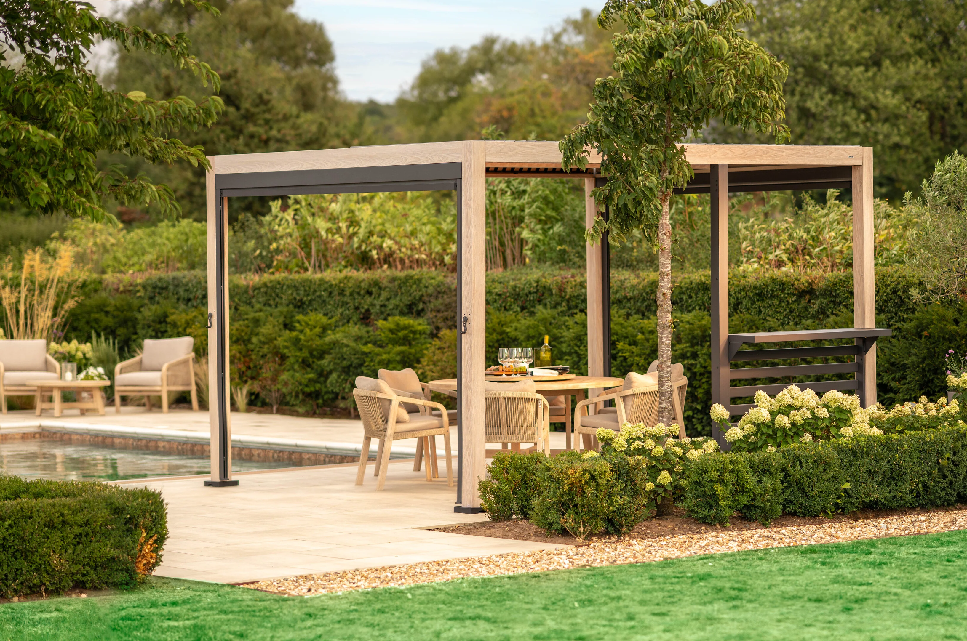 Kettler Signature Pergola in Wood Effect. Available in 3 Sizes - Image 5