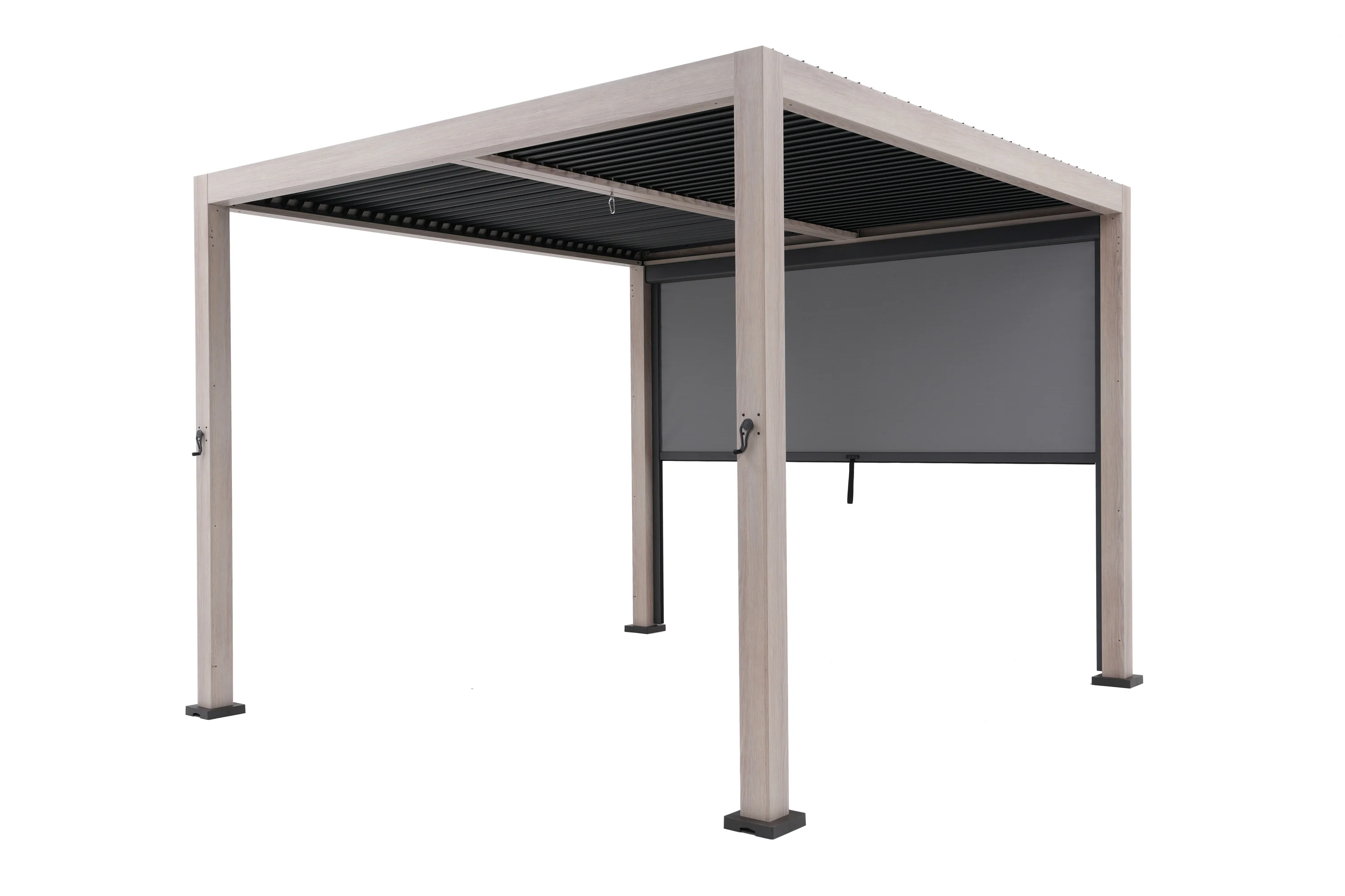 Signature Pergola Textilene Blind Cassette Grey - Image 3