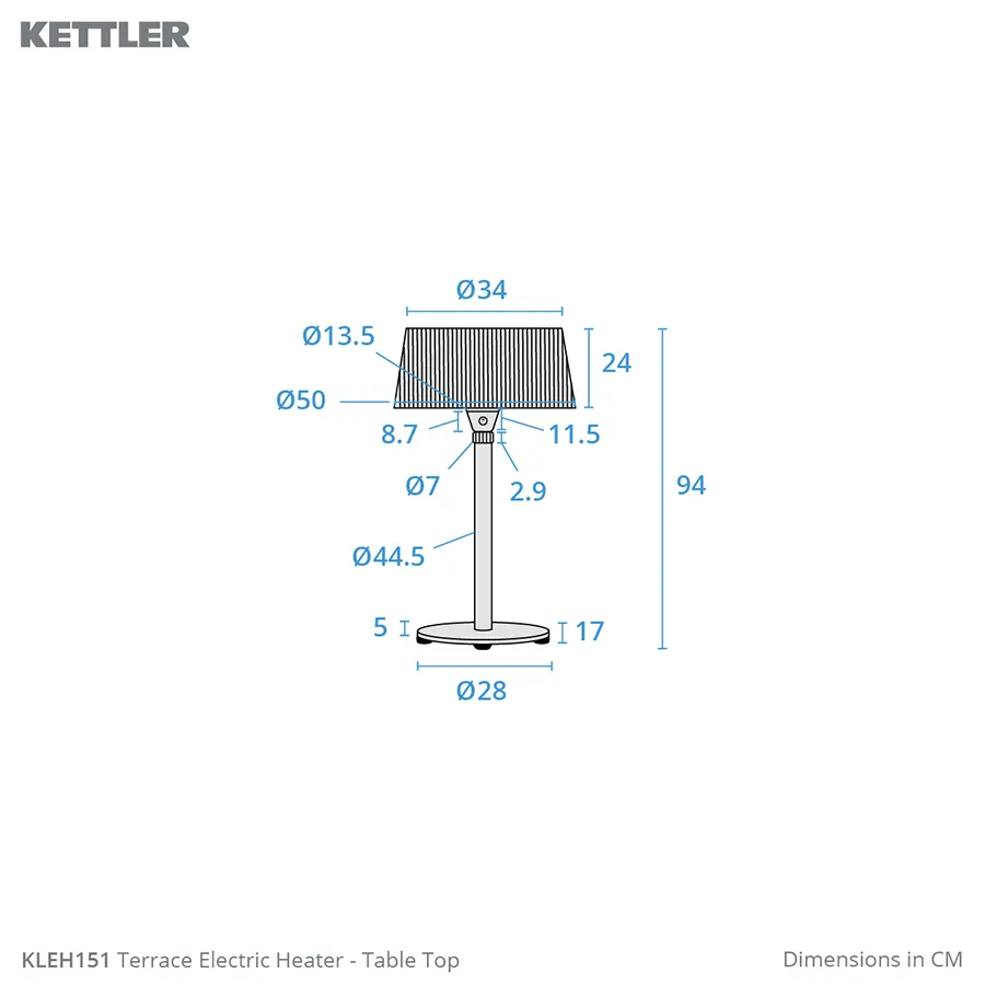 Terrace Table Top Electric Heater - Image 3
