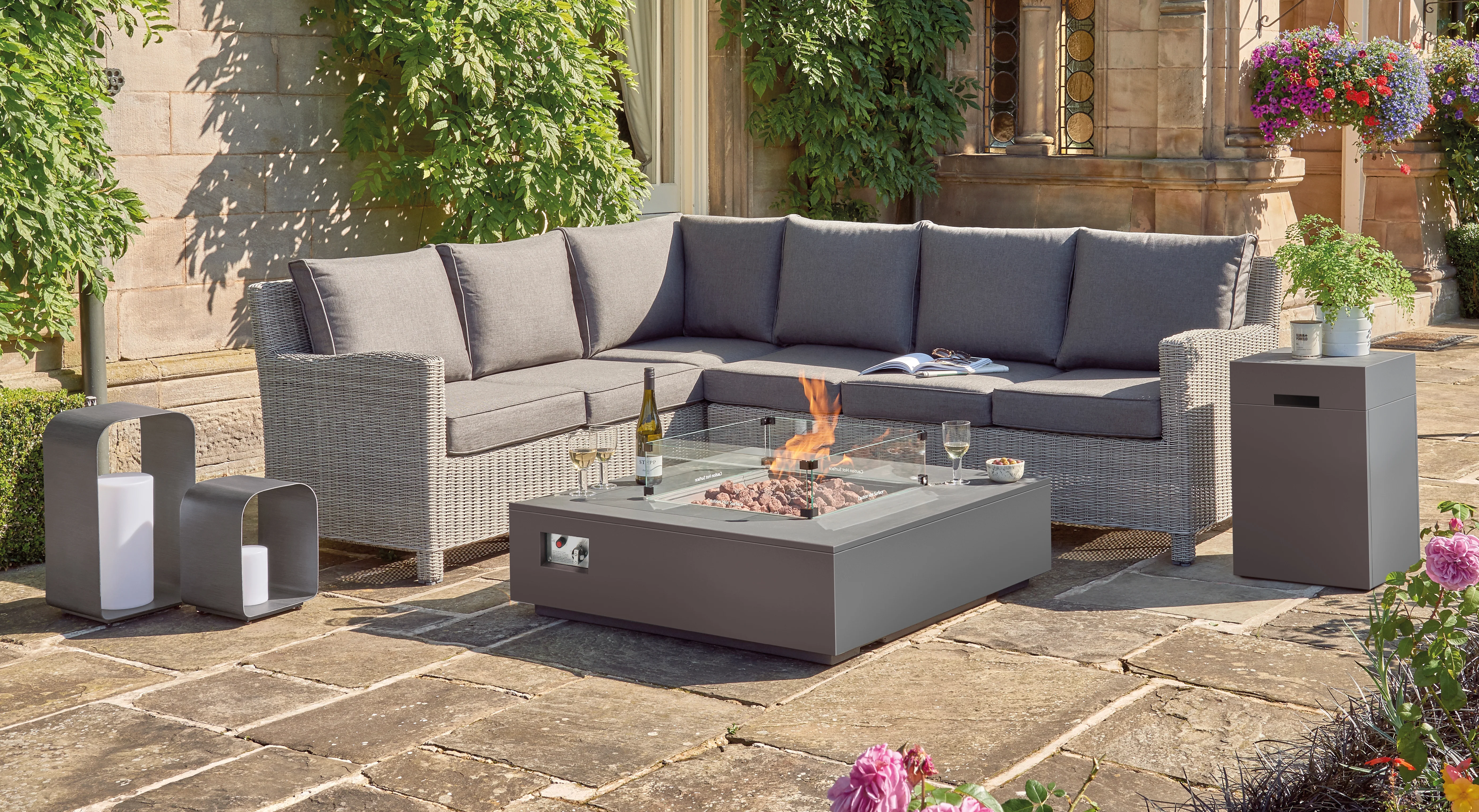 Kalos Universal Fire Pit (aluminium) – Coffee Table 105cm - Image 5