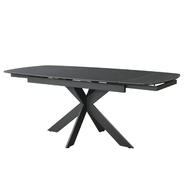 Lorenzo 4 Seat Dining Set with Ceramic Glass Extendable Table with Auto Swivel Chairs - Image 11